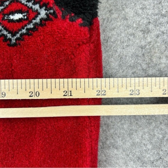 VGT Northern Lifestyles Jacket Mens Medium Red Black Fleece Full Zip Wolf - Picture 12 of 14